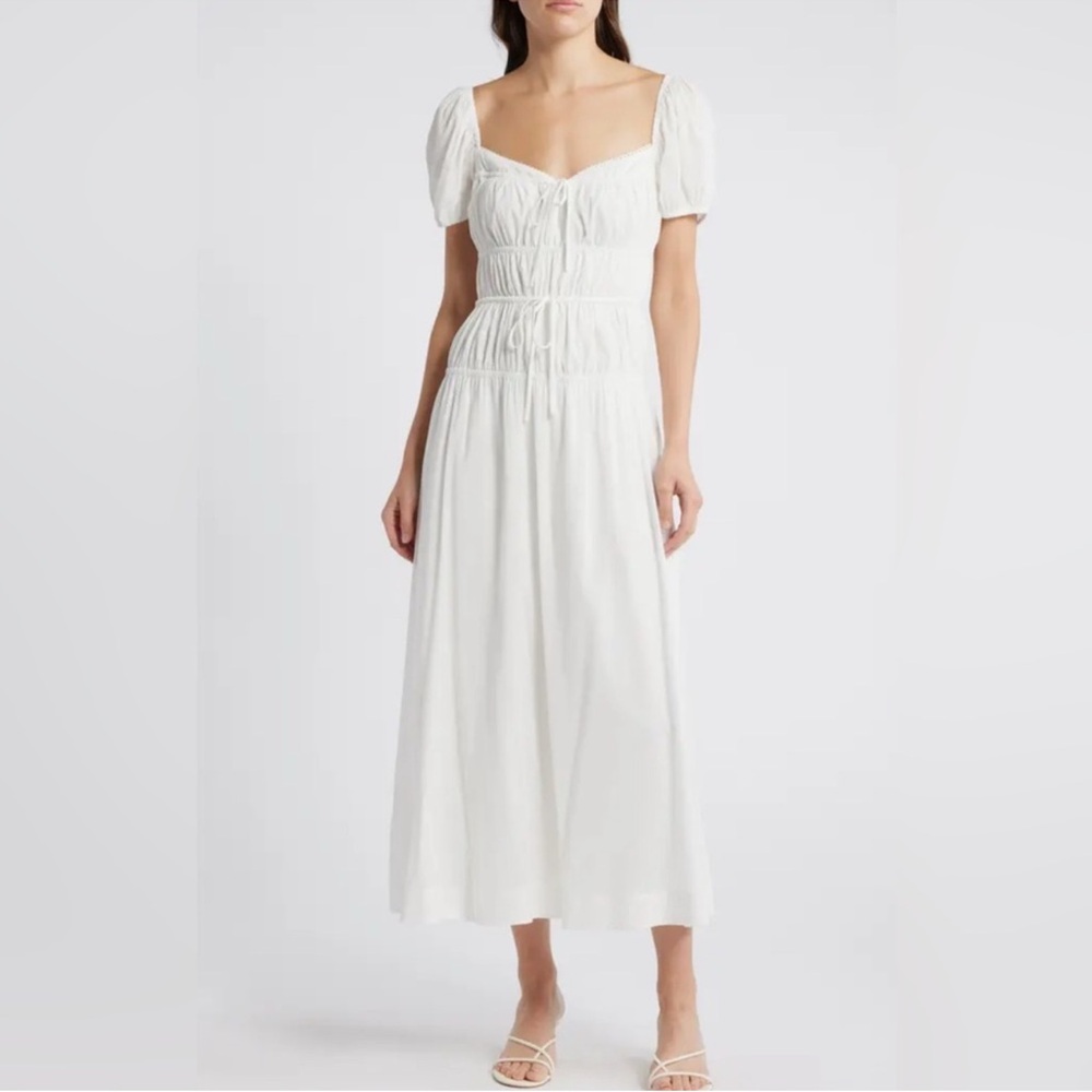 NWT Reformation Rhett Cotton White Maxi Dress Bridal Size 10